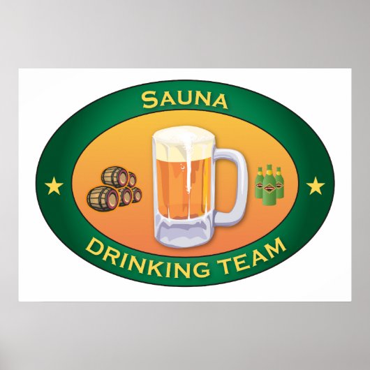 Sauna Drink Team Poster (Voorkant)