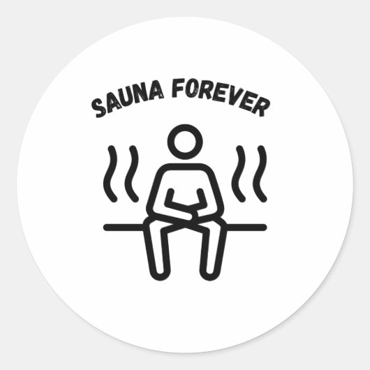 Sauna Forever Saunas Ronde Sticker (Voorkant)