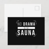 sauna geen drama in de sauna briefkaart (Voorkant / Achterkant)