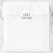 Sauna Overlevende 06 Ronde Sticker (Tas)
