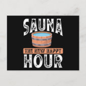 Sauna the new happy hour briefkaart (Voorkant)
