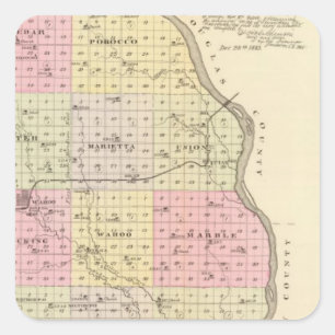 Saunders County, Nebraska Vierkante Sticker