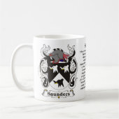 Saunders Familiekat Wapenjassen Mok (Links)