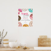 Saupoudré de Donut 2e Affiche de bienvenue d'anniv (Cuisine)