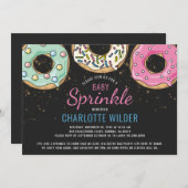 Saupoudrer bébé Donut Invitation neutre genre (Devant / Derrière)