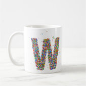 Saupoudrer Design Monogramme W Premier café Mug (Gauche)