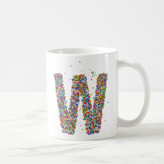 Saupoudrer Design Monogramme W Premier café Mug (Droite)