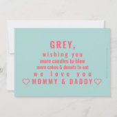 Saupoudrer Donut Birthday Cake 2 Carte de voeux pl (Dos)