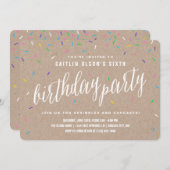 Saupoudrer Invitations de fête d'anniversaire (Devant / Derrière)