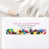 Saupoudrer le Étiquette de adresse (En situation)