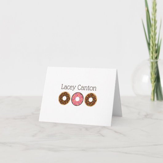 Saupoudrer les donuts Cartes de notes pliées perso (Devant)