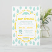 Saupoudrer les Invitations Baby showers Raindrop t (Debout devant)