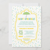 Saupoudrer les Invitations Baby showers vert jaune (Devant)