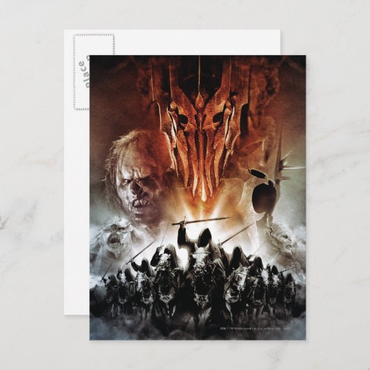 Sauron, Orcs, Witchking en ringrad Briefkaart (Voorkant / Achterkant)