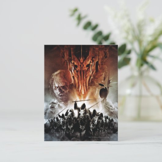 Sauron, Orcs, Witchking en ringrad Briefkaart (Staand voorkant)