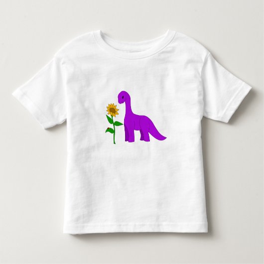 Sauropode en zonnebloem kinder shirts (Voorkant)