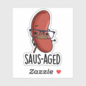 Saus-aged Grappige Oude Worst Puns Sticker (Vel)
