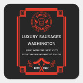 Sausage makers vierkante sticker (Voorkant)