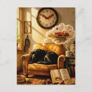 Sausage O’Clock Droomtijd – Surrealistische Honden Briefkaart
