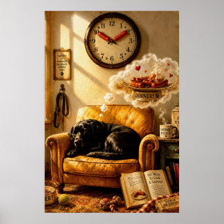 Sausage O’Clock Droomtijd – Surrealistische Honden Poster
