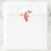 Sausages And Beer Vierkante Sticker (Tas)