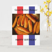 Sausages Happy Birthday Kaart (Gele Bloem)