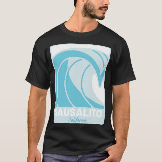 Sausalito Beach Californië Pacific Ocean CA Crashi T-shirt