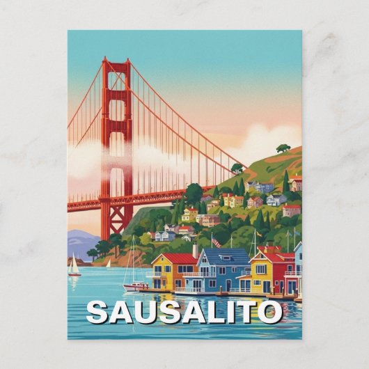 Sausalito California Briefkaart (Voorkant)