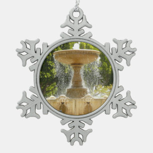 Sausalito Fontein California Reis Fotografie Tin Sneeuwvlok Ornament