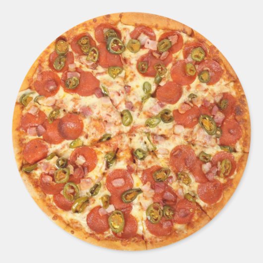 Sause and Green Olife Cheese Pizza Stickers (Voorkant)