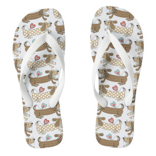 Sause Dog Dachshund Teenslippers Beach Footwear