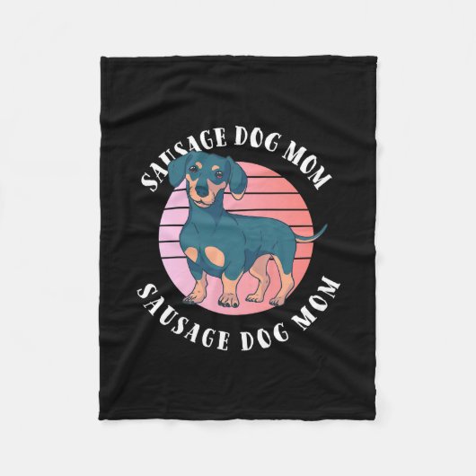 Sause Dog mama Fleece Deken (Voorkant)