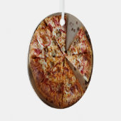 Sause Pizza Thick Crust met kerstmis Metalen Ornament (Voorkant Rechts)
