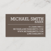 Sause Roll British Food Savory Pastry Chef Café Visitekaartje (Achterkant)