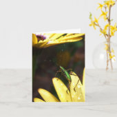 Saut de sauterelle de bébé de carte de note de foi (Fleur jaune)