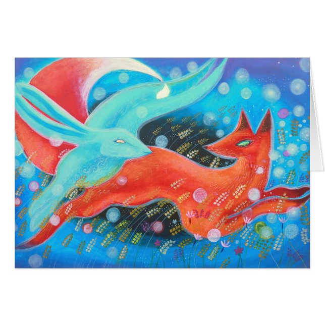 Saut du Fox avec des lièvres (Devant horizontal)