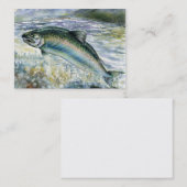 SAUT du modèle SAUMONÉ de carte de visite (Devant / Derrière)