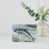 SAUT du modèle SAUMONÉ de carte de visite (Debout devant)