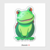 Sauter dans le plaisir avec la grenouille Sticker  (Feuille)