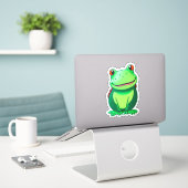 Sauter dans le plaisir avec la grenouille Sticker  (Ordinateur portable sur le bureau)