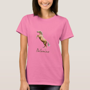 Sauter de cheval de palomino de T-shirt