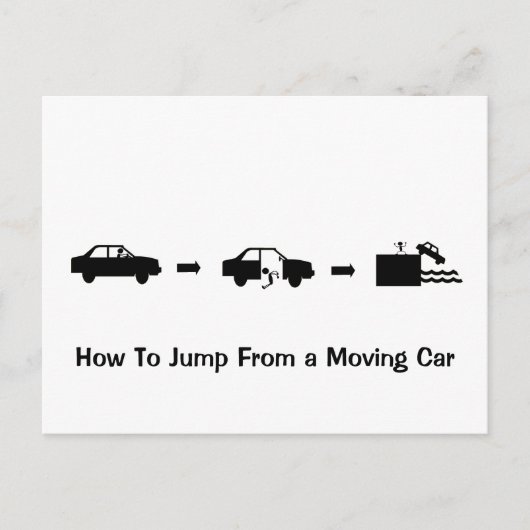 Sauter d'une carte postale de voiture mobile (Devant)