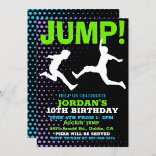 Sauter et jouer Bounce Anniversaire Invitation