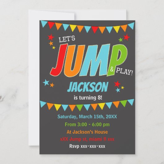 Sauter les invitations d'anniversaire (Devant)