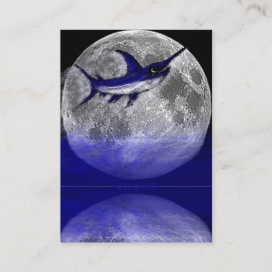 Sauter l'espadon dans la lune Cartes de visite (Devant)