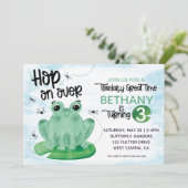 Sauter sur l'aquarelle Frog Invitation d'anniversa (Debout devant)