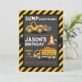 Sauter tout Camion Camion Invitation de fête d'ann (Debout devant)