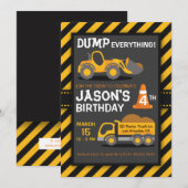 Sauter tout Camion Camion Invitation de fête d'ann (Devant / Derrière)