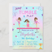 Sauter Tumble et jouer Invitation de fête d'annive (Devant)