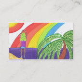 Sautez pour la joie ! Modèle de carte de visite (Dos)